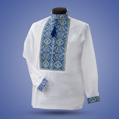 Embroidered shirt "Trident small"